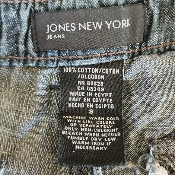 Jones New York Denim Style Capri Cropped Jeans Size 8 - Picture 5 of 5